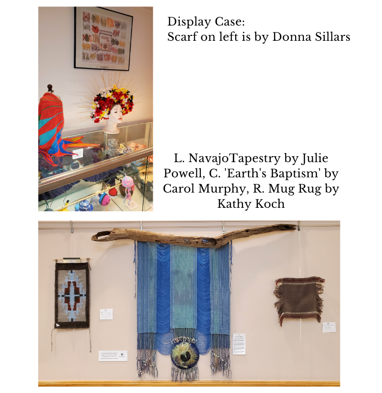Images of artwork on display in the gallery